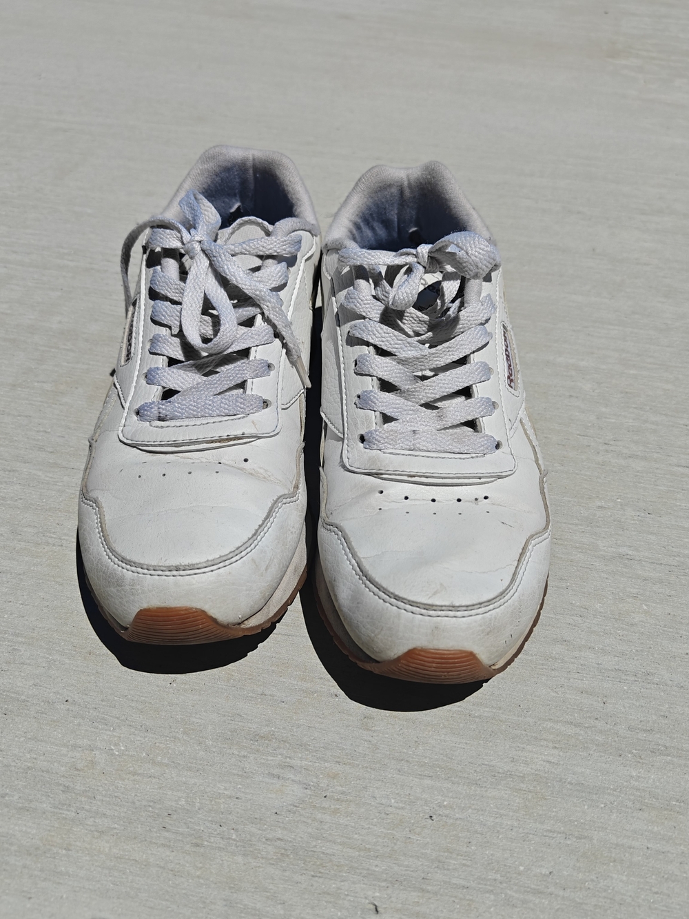 REEBOK Women White Athletic Sneakers with Gum Outsole